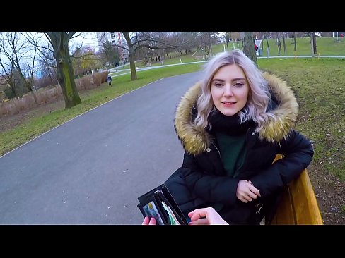 ❤️ Už pinigus nuryja karštą nepažįstamojo spermą - blowjob in the park by Eva Elfie ❤️❌ Just porno prie mūsų ❌️